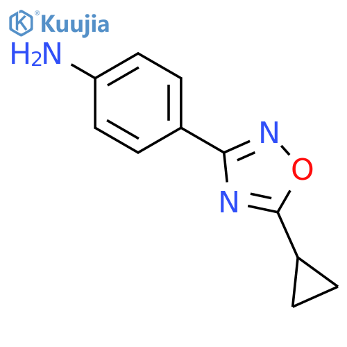 Benzenamine, 4-(5-cyclopropyl-1,2,4-oxadiazol-3-yl)- structure
