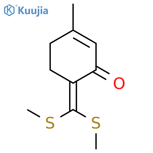 2-Cyclohexen-1-one, 6-[bis(methylthio)methylene]-3-methyl- structure