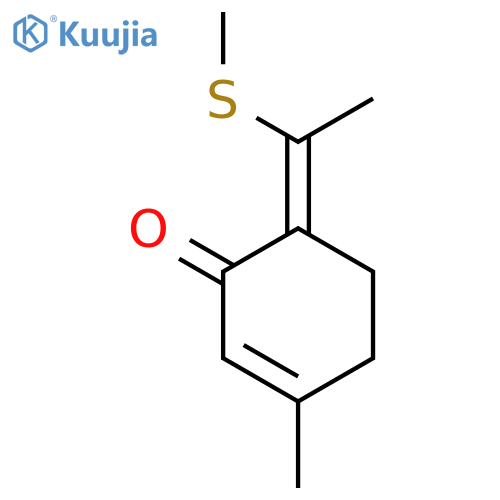 2-Cyclohexen-1-one, 3-methyl-6-[1-(methylthio)ethylidene]-, (Z)- structure
