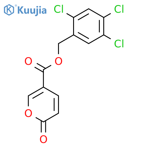 2H-Pyran-5-carboxylic acid, 2-oxo-, (2,4,5-trichlorophenyl)methyl ester structure