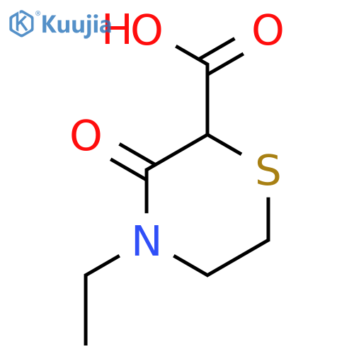2-Thiomorpholinecarboxylic acid, 4-ethyl-3-oxo- structure