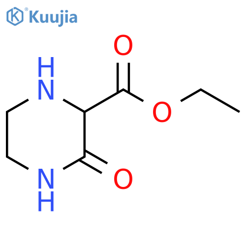 3-oxo-2-Piperazinecarboxylic acid ethyl ester structure