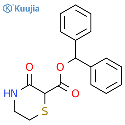 2-Thiomorpholinecarboxylic acid, 3-oxo-, diphenylmethyl ester structure