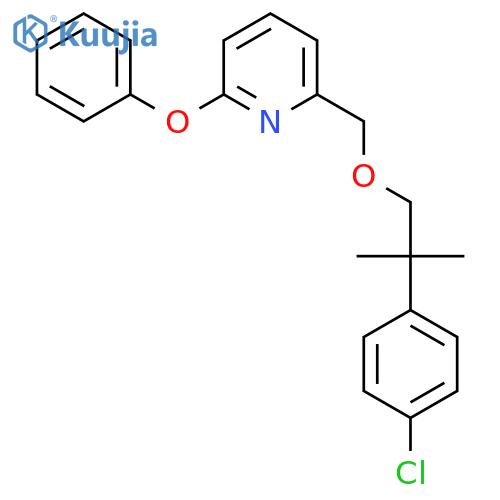 Pyridine, 2-[[2-(4-chlorophenyl)-2-methylpropoxy]methyl]-6-phenoxy- structure