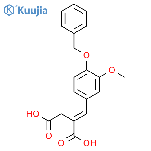 Butanedioic acid, [[3-methoxy-4-(phenylmethoxy)phenyl]methylene]- structure