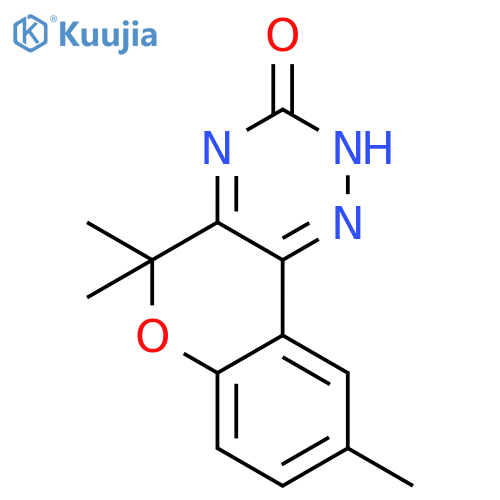 2H-[1]Benzopyrano[3,4-e]-1,2,4-triazin-3(5H)-one, 5,5,9-trimethyl- structure