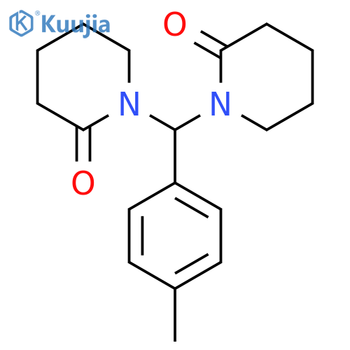 2-Piperidinone, 1,1'-[(4-methylphenyl)methylene]bis- structure