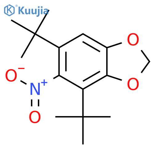 1,3-Benzodioxole, 4,6-bis(1,1-dimethylethyl)-5-nitro- structure