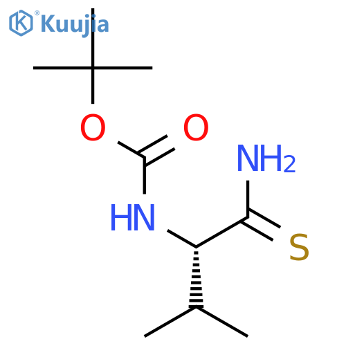 (S)-1-(Aminothioxomethyl)-2-methylpropyl-carbamic Acid 1,1-Dimethylethyl Ester structure