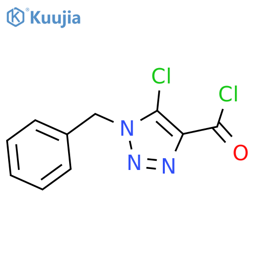 1H-1,2,3-Triazole-4-carbonyl chloride, 5-chloro-1-(phenylmethyl)- structure