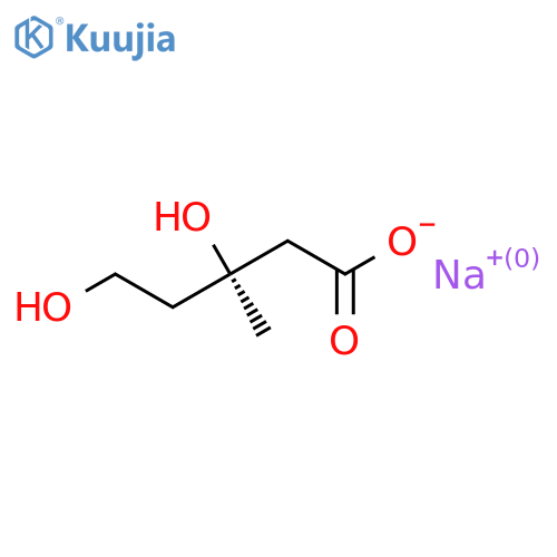 Sodium (3R)-3,5-dihydroxy-3-methylpentanoate structure