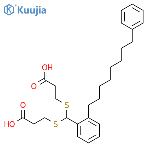 Propanoic acid,3,3'-[[[2-(8-phenyloctyl)phenyl]methylene]bis(thio)]bis- structure