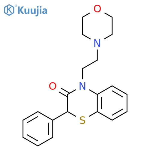 2H-1,4-Benzothiazin-3(4H)-one, 4-[2-(4-morpholinyl)ethyl]-2-phenyl- structure