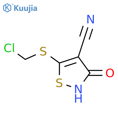 4-Isothiazolecarbonitrile, 5-[(chloromethyl)thio]-2,3-dihydro-3-oxo- structure