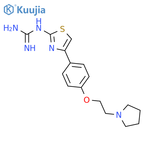 Guanidine, [4-[4-[2-(1-pyrrolidinyl)ethoxy]phenyl]-2-thiazolyl]- structure