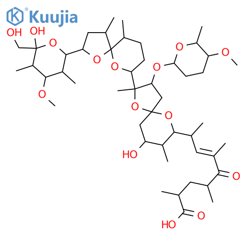 6-Nonenoic acid, 8-[(2S,2'R,3R,4'S,5S,5'R,7R,7'R,8R,9S,10'R)-9-hydroxy-2,4',8,10'-tetramethyl-2'-[(2S,3S,4S,5R,6R)-tetrahydro-6-hydroxy-6-(hydroxymethyl)-4-methoxy-3,5-dimethyl-2H-pyran-2-yl]-3-[[(2S,5S,6R)-tetrahydro-5-methoxy-6-methyl-2H-pyran-2-yl]oxy][2,7'-bi-1,6-dioxaspiro[4.5]dec]-7-yl]-2,4,6-... structure