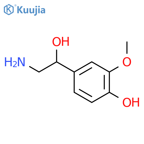 4-(2-amino-1-hydroxyethyl)-2-methoxyphenol structure
