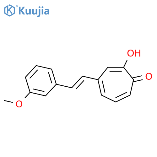 2,4,6-Cycloheptatrien-1-one, 2-hydroxy-4-[2-(3-methoxyphenyl)ethenyl]- structure