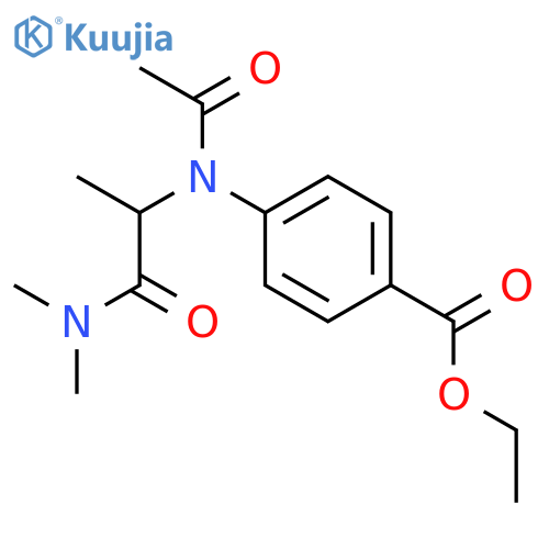 ethyl 4-{acetyl[1-(dimethylamino)-1-oxopropan-2-yl]amino}benzoate structure