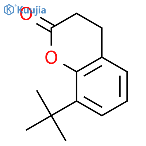2H-1-Benzopyran-2-one, 8-(1,1-dimethylethyl)-3,4-dihydro- structure