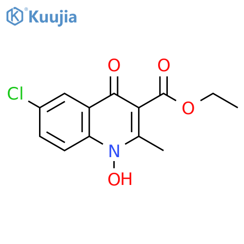 3-Quinolinecarboxylic acid,6-chloro-1,4-dihydro-1-hydroxy-2-methyl-4-oxo-, ethyl ester structure