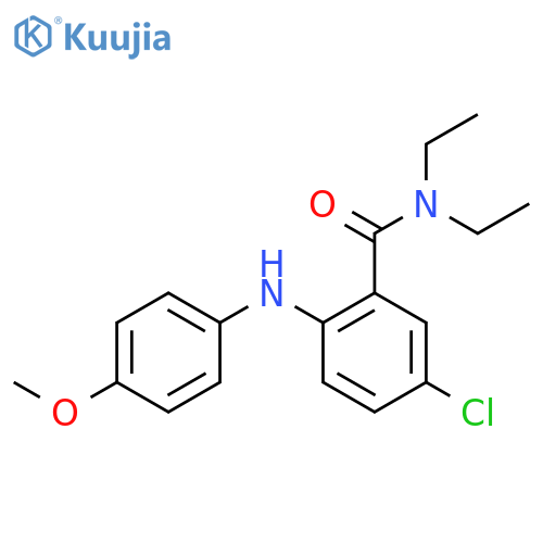 Benzamide, 5-chloro-N,N-diethyl-2-[(4-methoxyphenyl)amino]- structure