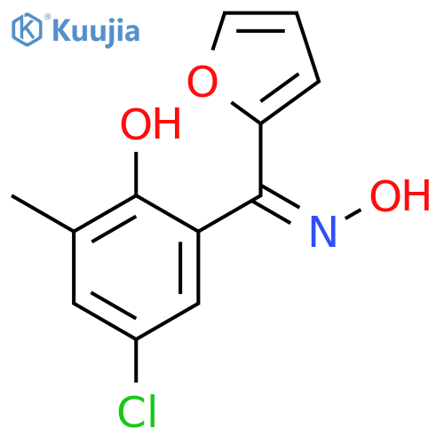 Methanone, (5-chloro-2-hydroxy-3-methylphenyl)-2-furanyl-, oxime structure