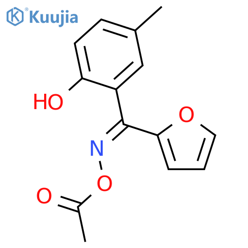 Methanone, 2-furanyl(2-hydroxy-5-methylphenyl)-, O-acetyloxime structure