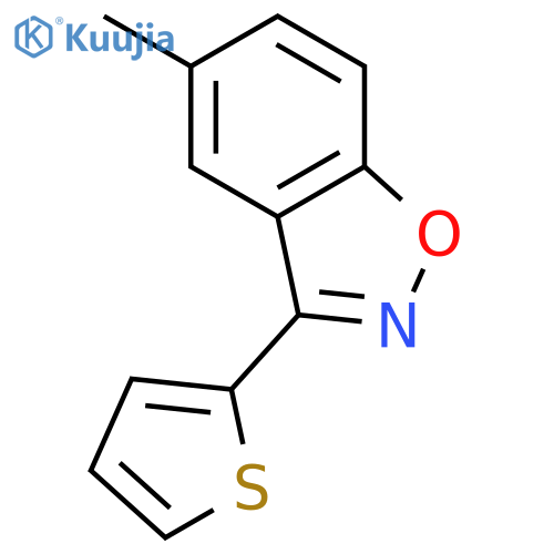 1,2-Benzisoxazole, 5-methyl-3-(2-thienyl)- structure