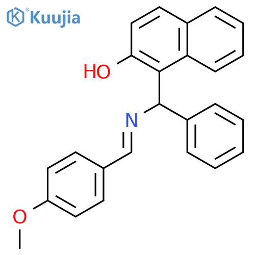 2-Naphthalenol, 1-[[[(4-methoxyphenyl)methylene]amino]phenylmethyl]- structure