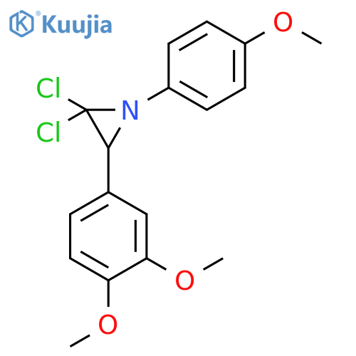 Aziridine, 2,2-dichloro-3-(3,4-dimethoxyphenyl)-1-(4-methoxyphenyl)- structure