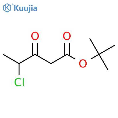 Pentanoic acid, 4-chloro-3-oxo-, 1,1-dimethylethyl ester structure
