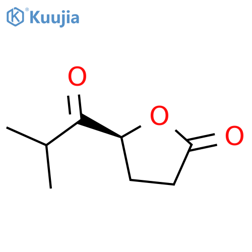 2(3H)-Furanone, dihydro-5-(2-methyl-1-oxopropyl)-, (S)- structure