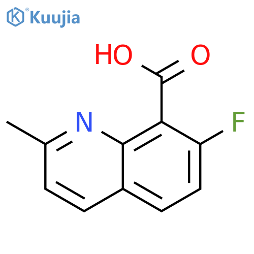 8-Quinolinecarboxylic acid, 7-fluoro-2-methyl- structure