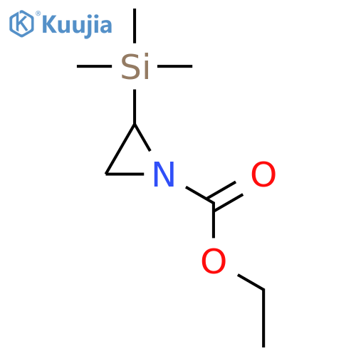 1-Aziridinecarboxylic acid, 2-(trimethylsilyl)-, ethyl ester structure