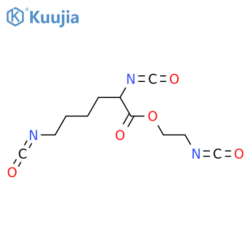 Hexanoic acid, 2,6-diisocyanato-, 2-isocyanatoethyl ester structure