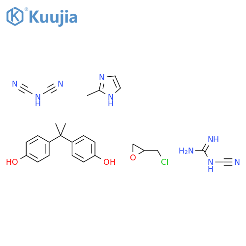 Guanidine,cyano-,reactionproductswithbisphenolA-epichlorohydrinpolymer,cyanocyanamideand2-methyl-1H-imidazole structure