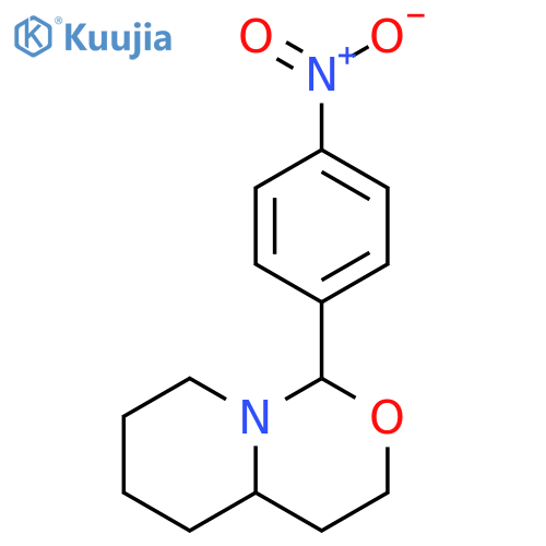 1H,3H-Pyrido[1,2-c][1,3]oxazine, hexahydro-1-(4-nitrophenyl)- structure
