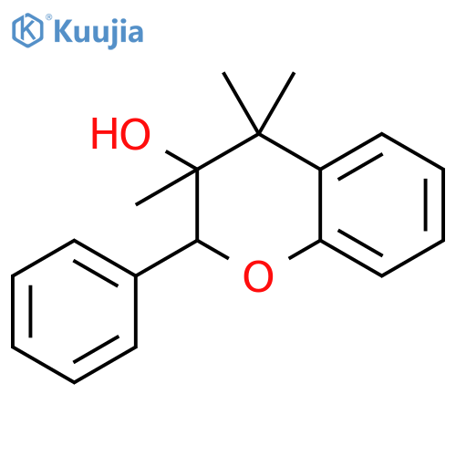 2H-1-Benzopyran-3-ol, 3,4-dihydro-3,4,4-trimethyl-2-phenyl- structure