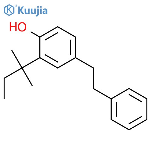 Phenol, 2-(1,1-dimethylpropyl)-4-(2-phenylethyl)- structure