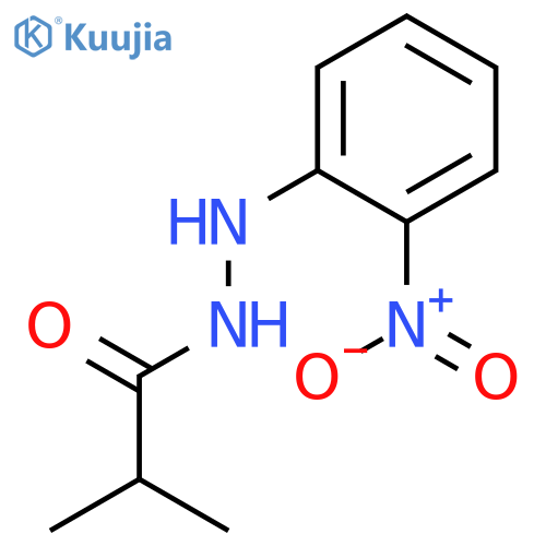 Propanoic acid, 2-methyl-, 2-(2-nitrophenyl)hydrazide structure