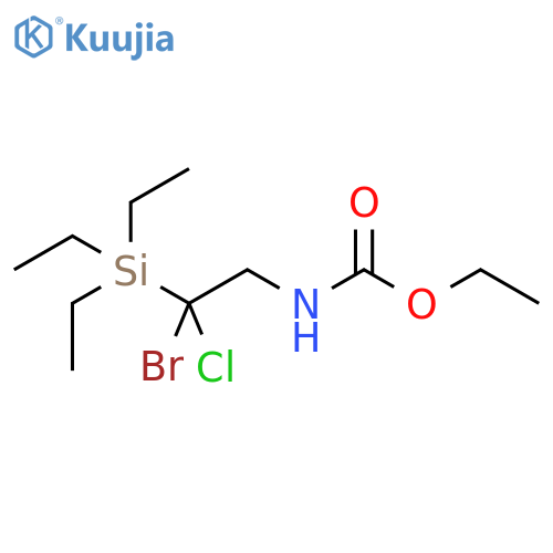 Carbamic acid, [2-bromo-2-chloro-2-(triethylsilyl)ethyl]-, ethyl ester structure