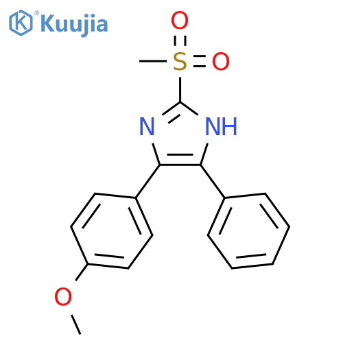 1H-Imidazole, 4-(4-methoxyphenyl)-2-(methylsulfonyl)-5-phenyl- structure