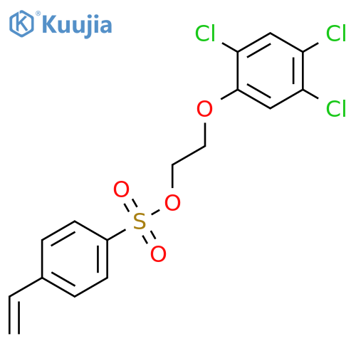 Benzenesulfonic acid, 4-ethenyl-, 2-(2,4,5-trichlorophenoxy)ethyl ester structure