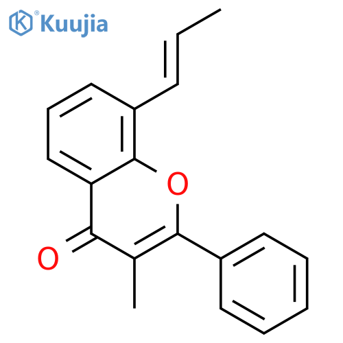 (E)-3-Methyl-2-phenyl-8-(prop-1-enyl)-4H-chromen-4-one structure