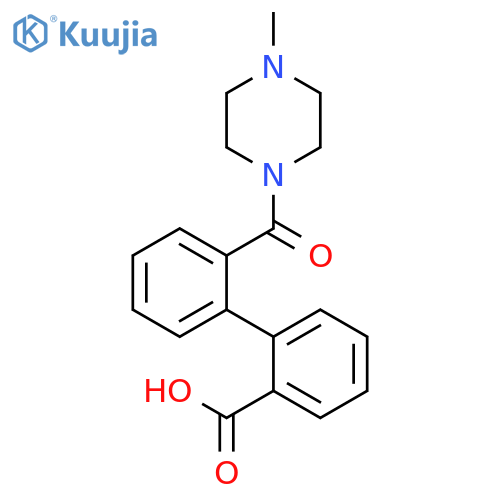 2'-(4-methylpiperazine-1-carbonyl)-1,1'-biphenyl-2-carboxylic acid structure