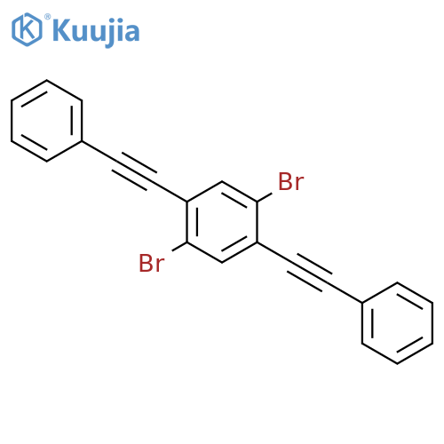 Benzene, 1,4-dibromo-2,5-bis(phenylethynyl)- structure
