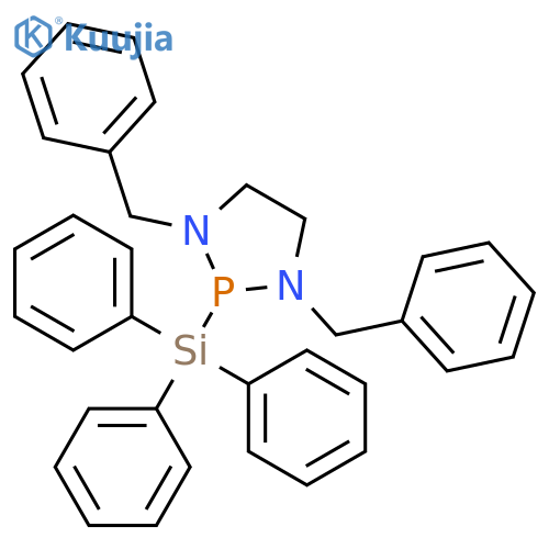 1,3,2-Diazaphospholidine, 1,3-bis(phenylmethyl)-2-(triphenylsilyl)- structure