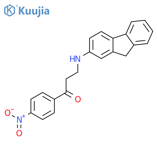 1-Propanone, 3-(9H-fluoren-2-ylamino)-1-(4-nitrophenyl)- structure