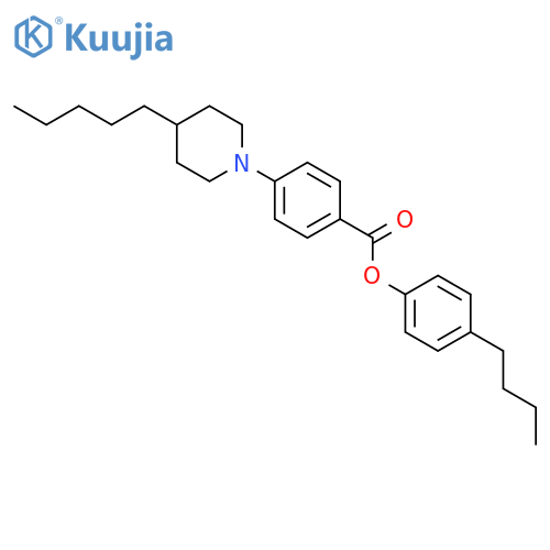 Benzoic acid, 4-(4-pentyl-1-piperidinyl)-, 4-butylphenyl ester structure